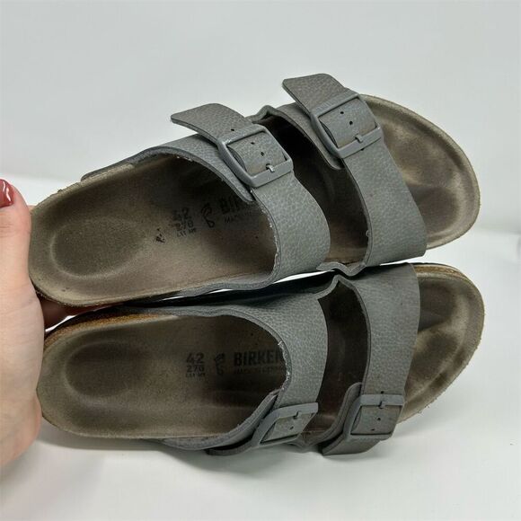 Birkenstock Arizona Sandals Gray Unisex EU42 Women's 11 Men's 9 Casual Summer - Picture 10 of 11